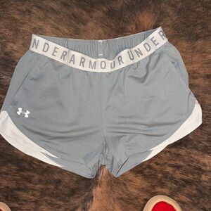 Under Armour Women's Athletic Gray and White Shorts